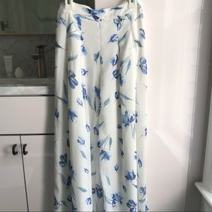 Floral flowy wide leg pant